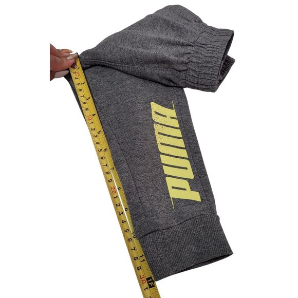 Puma Toddler Jogger Sweatpants Gray & Yellow Logo Size 2T Used - Picture 9 of 9